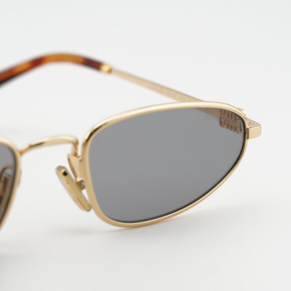 Miu Miu MUA52S 5AK40O Sunglasses Gold Cat Eye Frame, Grey Lenses main image 9